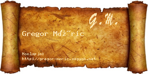Gregor Móric névjegykártya